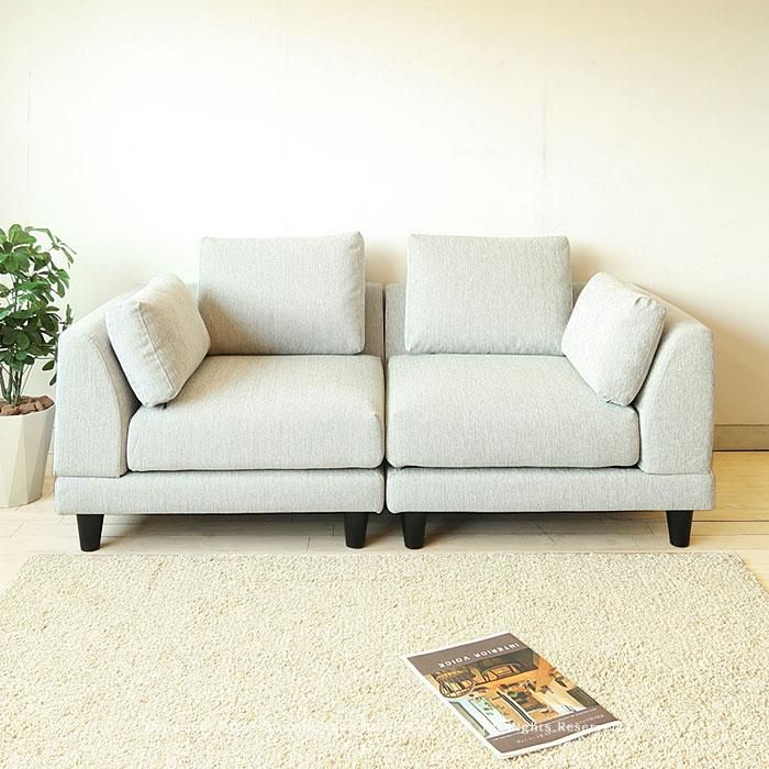 1Pコーナー×2台セット】2人掛けソファ 2Pソファ 1Pコーナーソファ2台を