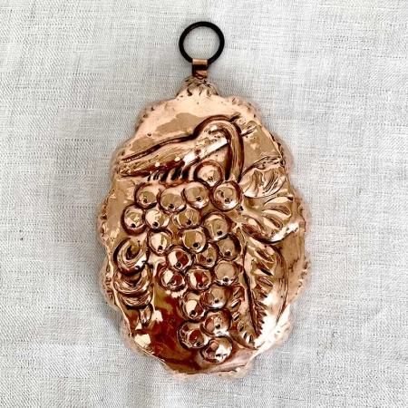 コッパーモールド フルーツ柄 6点セット フランス 壁掛けリング付