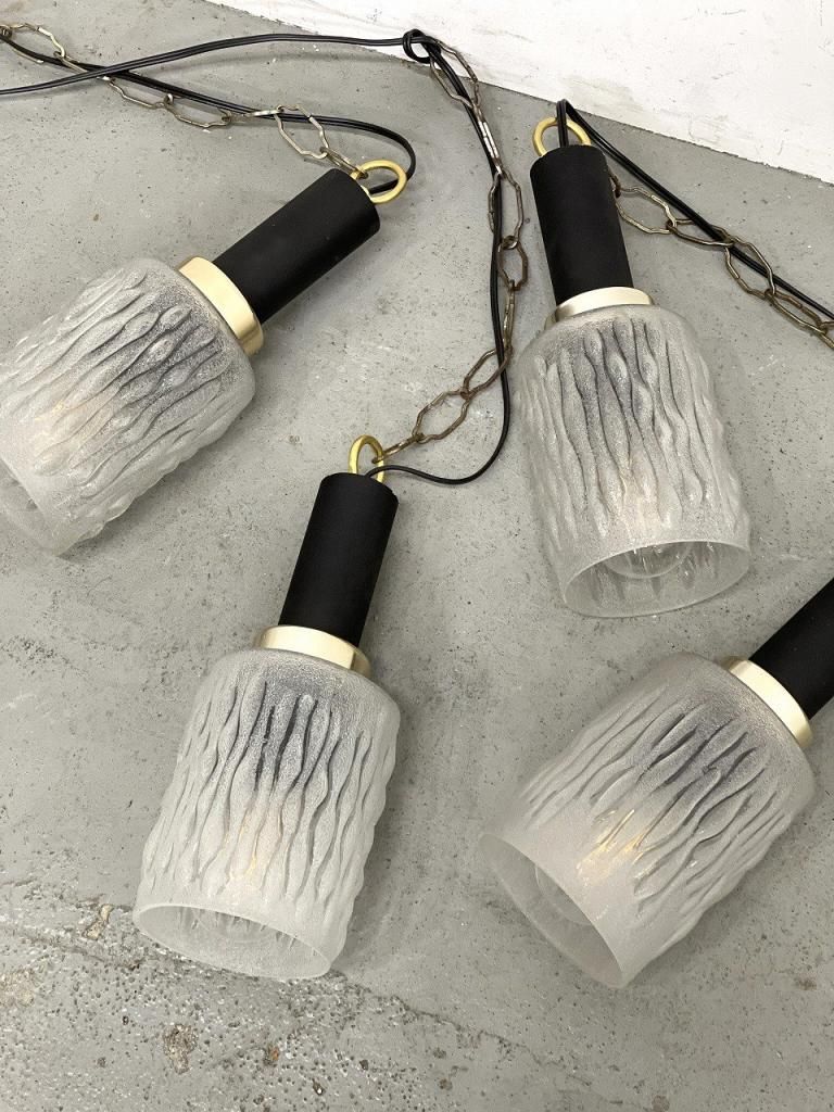 1960-70's ヴィンテージ クリアガラス ペンダントランプ(複数在庫有り