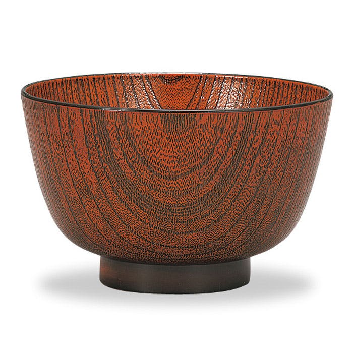レンジ京型欅杢目汁椀 栃塗 M15232-6 ミタニ 漆器【お椀 食洗機対応