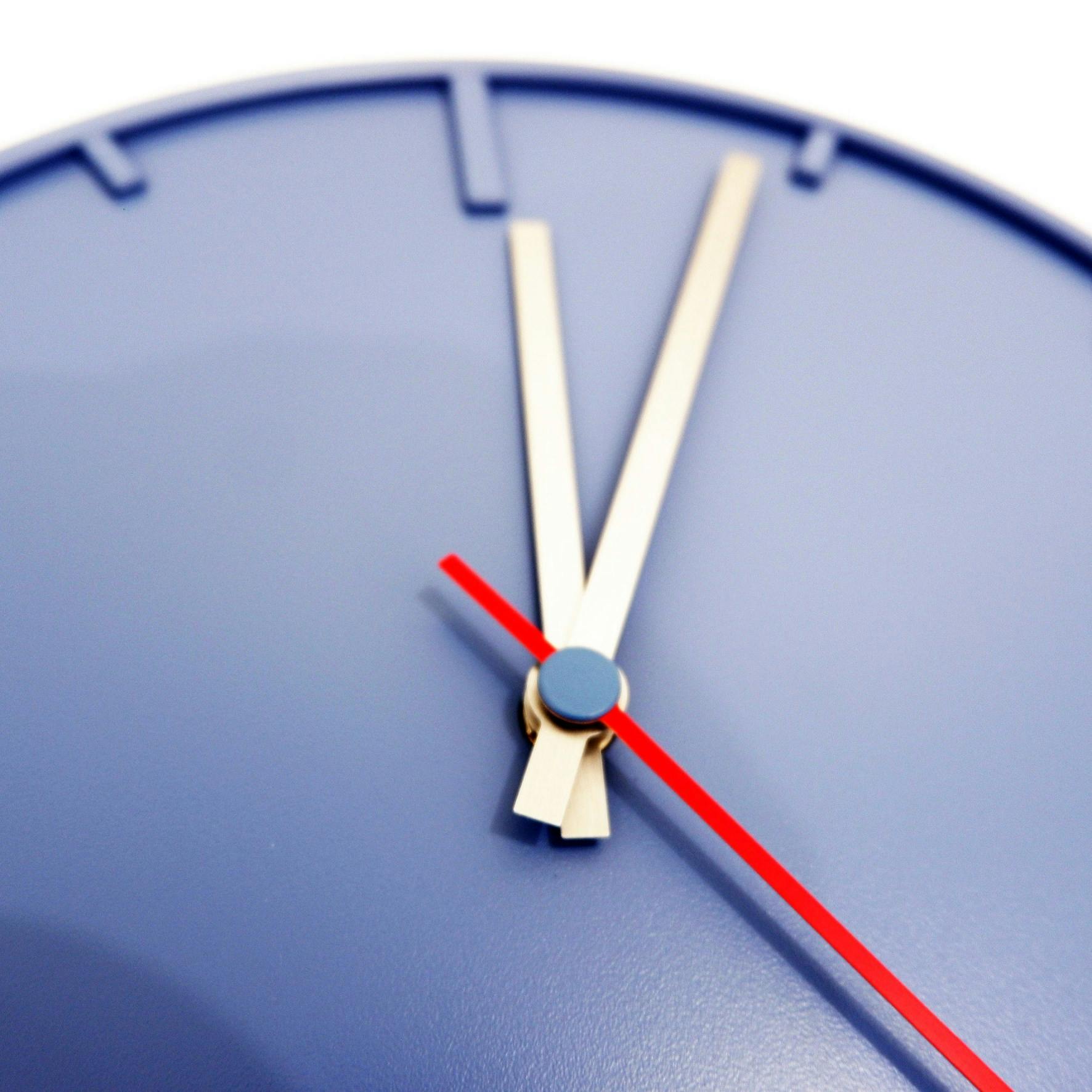 ウォールクロック ブルー｜ZACK 60017 WANU クロック 27cm 時計 壁付け