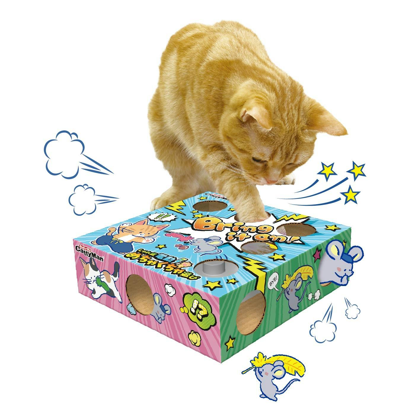 じゃれ猫 電動めちゃくちゃ遊び 猫おもちゃ 乾電池式 ハンティング玩具