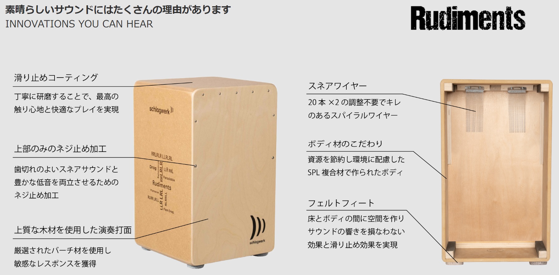 カホン】Schlagwerk RUDIMENTS｜人気機種「X-ONE」シリーズの後継機種