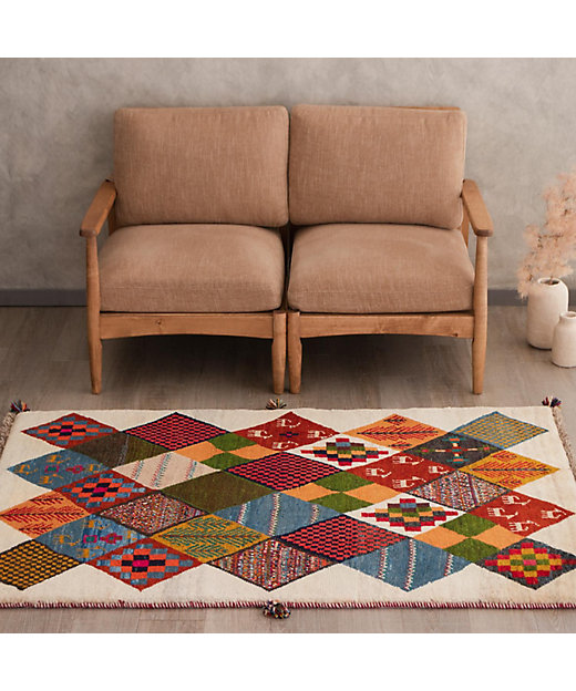 ☆ペルシャ絨毯 手織りギャッベ ラグSサイズ4 | 三越伊勢丹