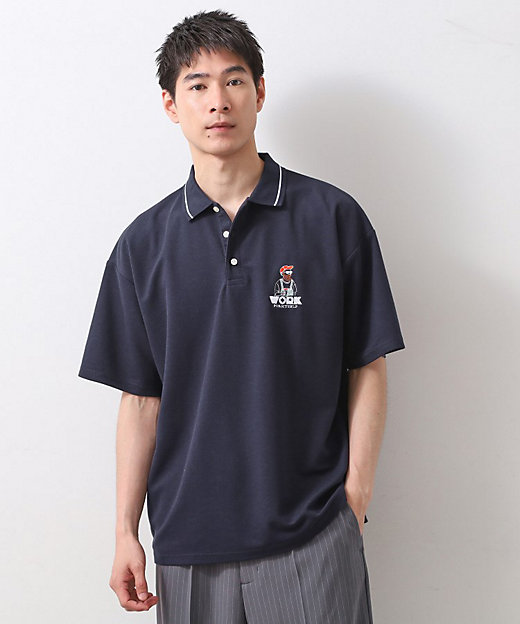 サガラ刺繍半袖ポロシャツ 【洗濯機OK／ユニセックス