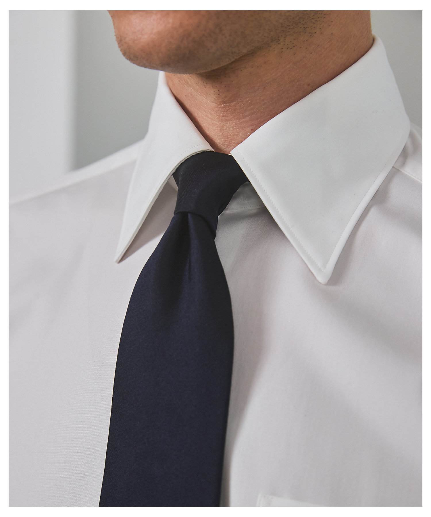 セレモニー／お受験に最適【日本製】シルク ネクタイ＿紺無地