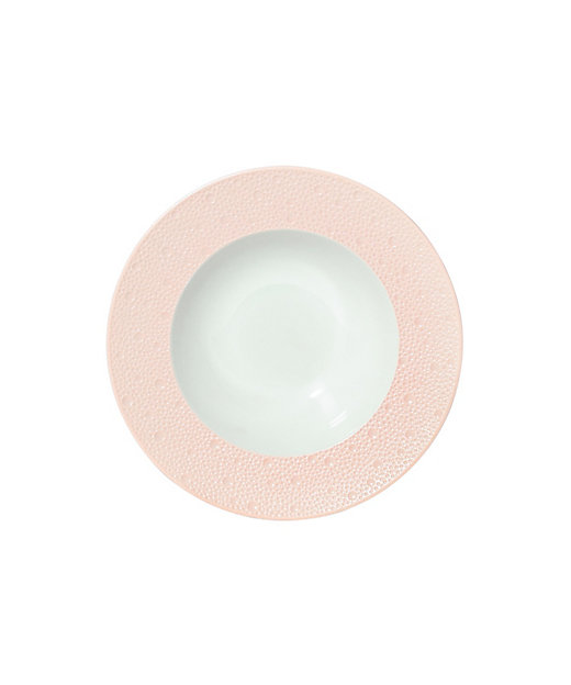 エキュム ローズ リムスーププレート 22．5cm | BERNARDAUD