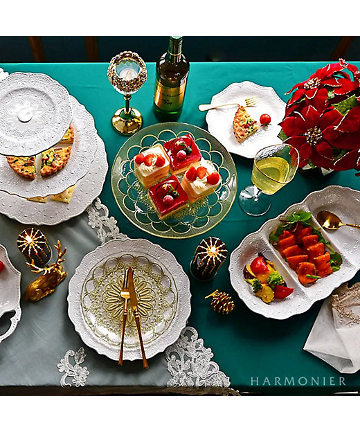 ☆メルレットホワイトレースプレート 約27cm | La Ceramica/ラ