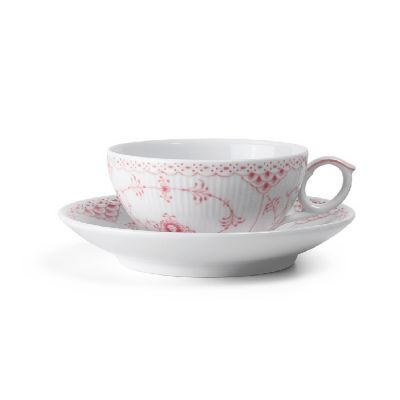 コーラルフルーテッド ハーフレース ティーカップ＆ソーサー | ROYAL