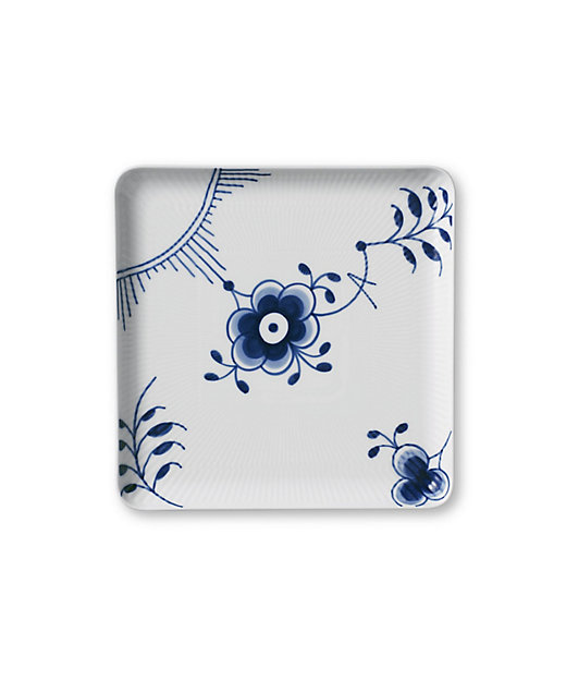 ブルーフルーテッド メガ スクエアディッシュ20cm | ROYAL