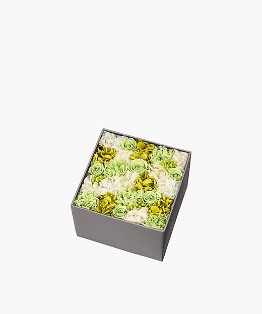 プリザーブドフラワーボックス（ホワイト・手提げあり） | Nicolai