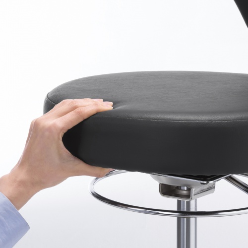 ワークスツール PUレザー クロムメッキ処理フレーム キャスターつき