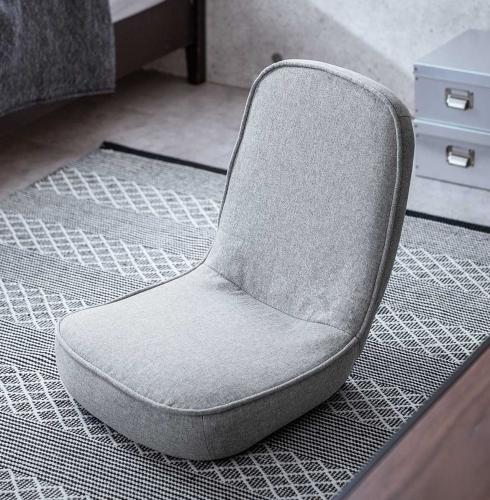 コンパクト 折りたたみ座椅子 6段階リクライニング ファブリック生地