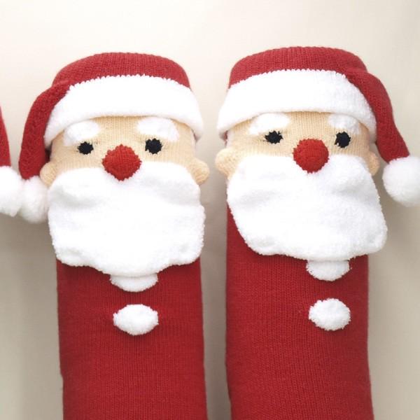 紳士靴下 クリスマス サンタクロース 靴下メンズソックス 25〜27cm 3D