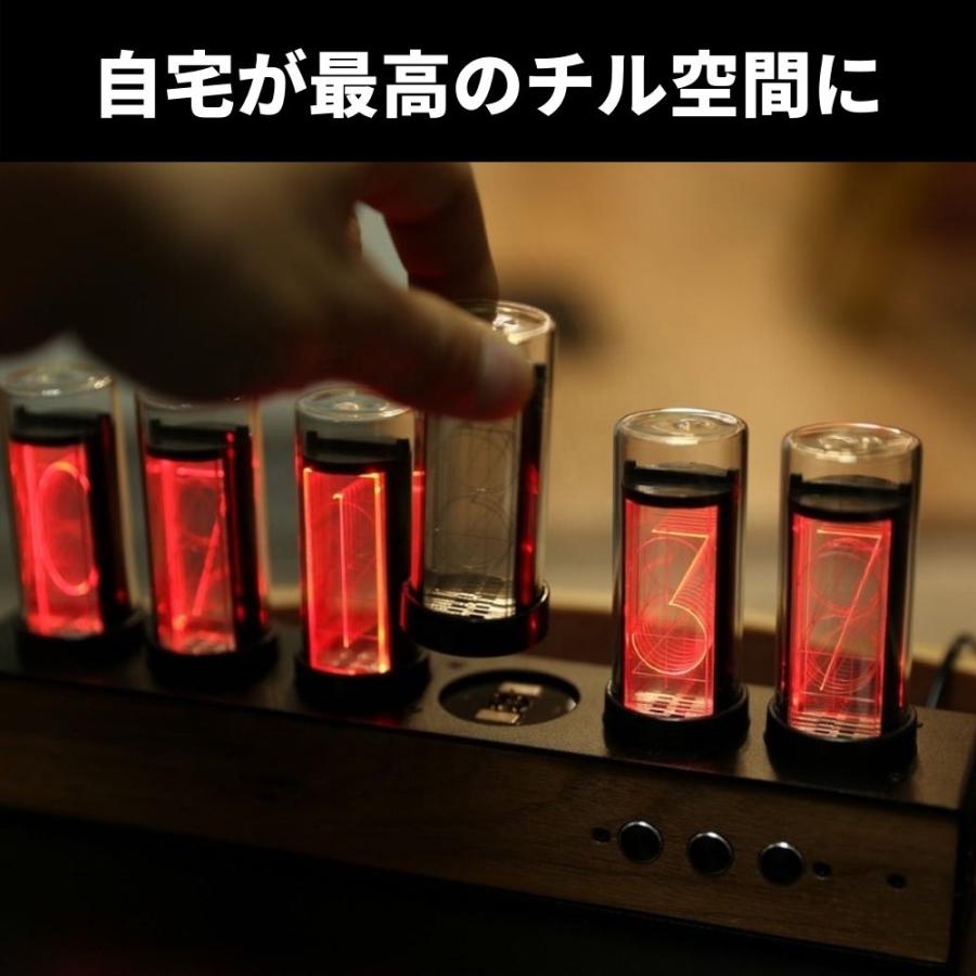 ニシキー管風 置き時計 マグネット式 色選択式 LEDデジタル時計