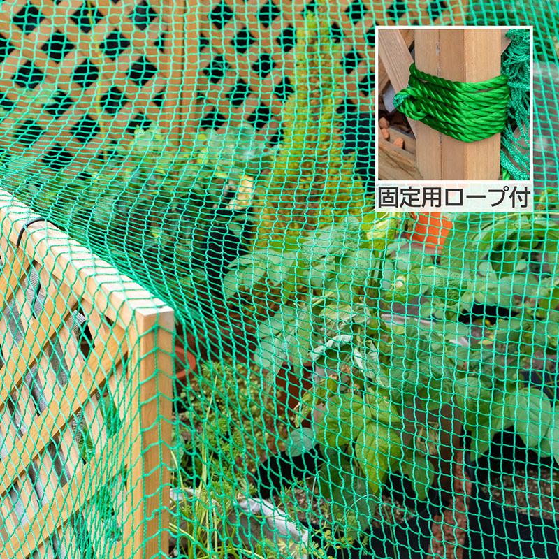 養生ネット 5m×10m ケース付き アニマルネット グリーン 害獣 害鳥 よ
