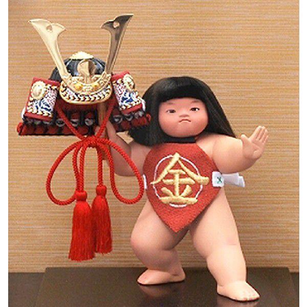 幸一光 五月人形 松崎人形 金太郎 武者人形 ケース飾り 五号 裸金太 剛