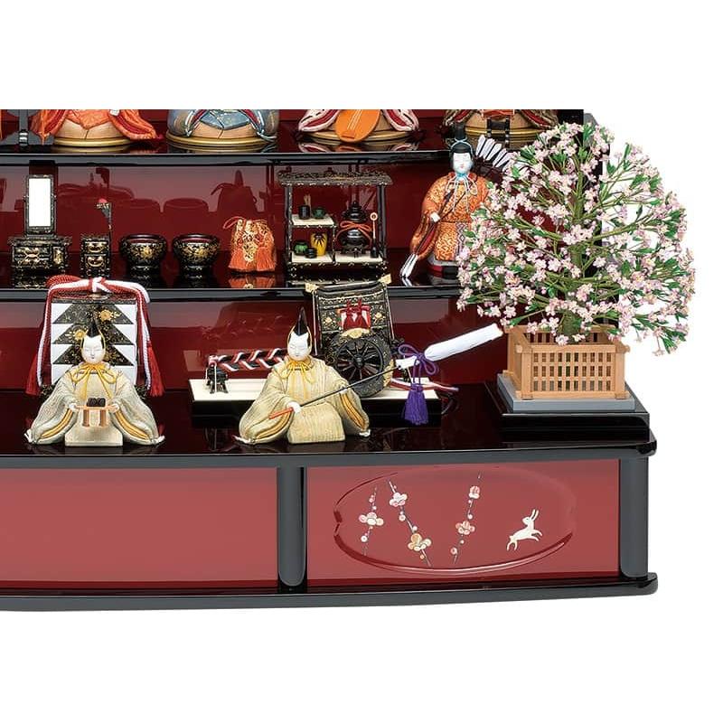 雛人形 真多呂 コンパクト ひな人形 雛 木目込人形飾り 五段飾り 十七