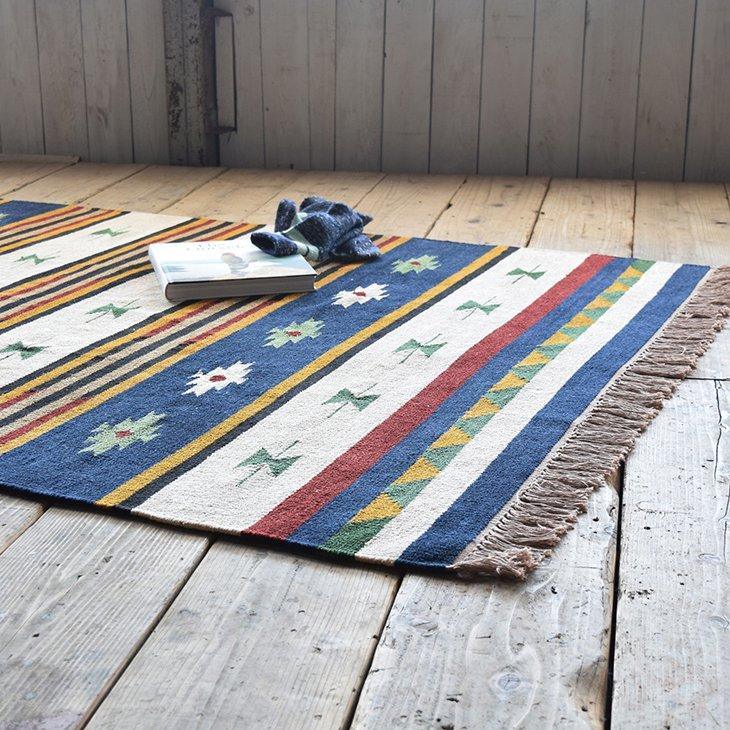 キリム ラグ マット ネイティブ柄 1人暮らし 新生活 アウトドア テント