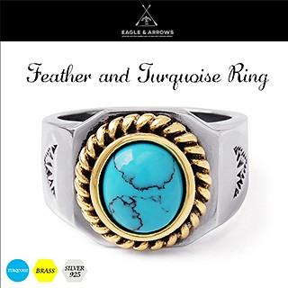ネイティブ シルバーアクセサリー リング ターコイズ メンズ