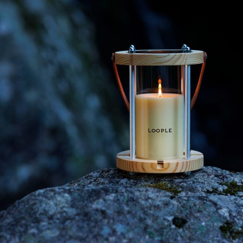 LOOPLE ループル キャンドルランタン ウッドL キャンドルライト