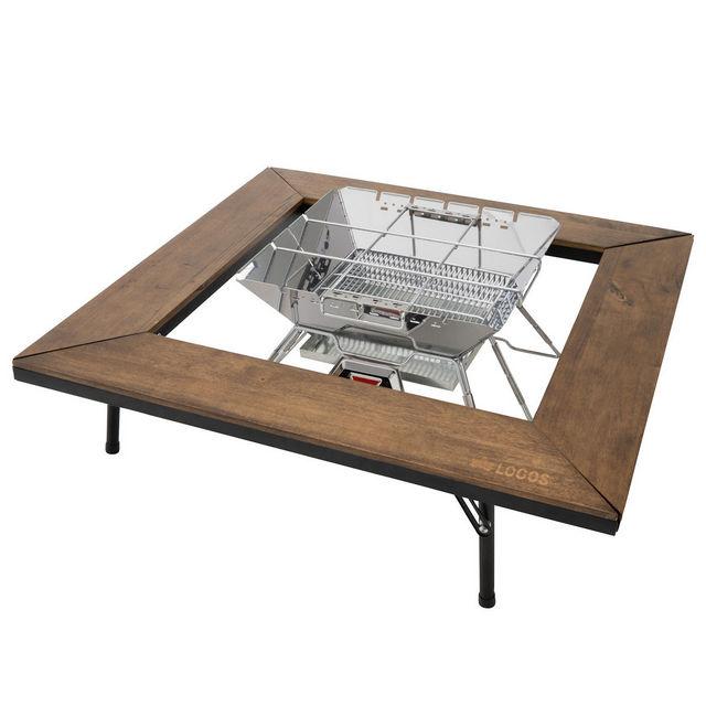 LOGOS（ロゴス） アイアンウッド囲炉裏テーブル 自然と調和する木製天