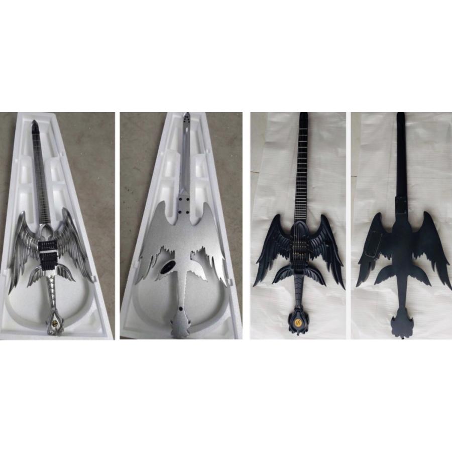 エレキギター ギター エレキ 剣 勇者の剣 ホワイトシルバー マッド