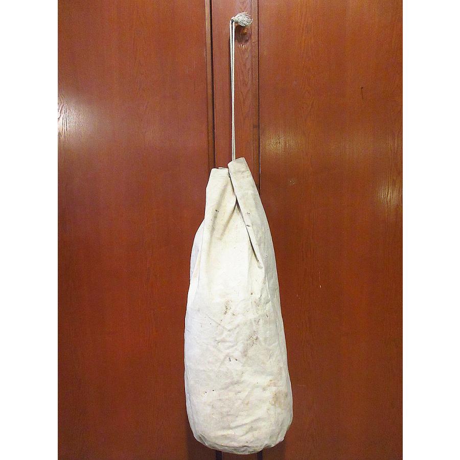 ビンテージ40's50's○耳付きキャンバスダッフルバッグ生成り○240718i9