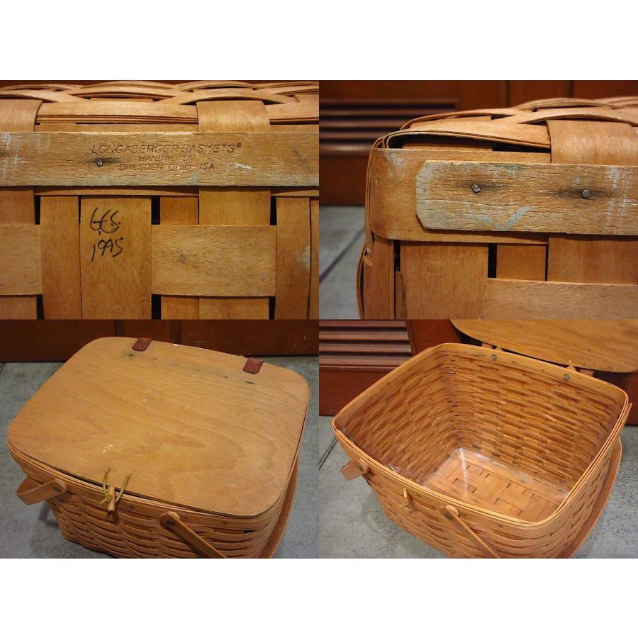 ビンテージ90's○LONGABERGER BASKETSピクニックバスケット○220511i8