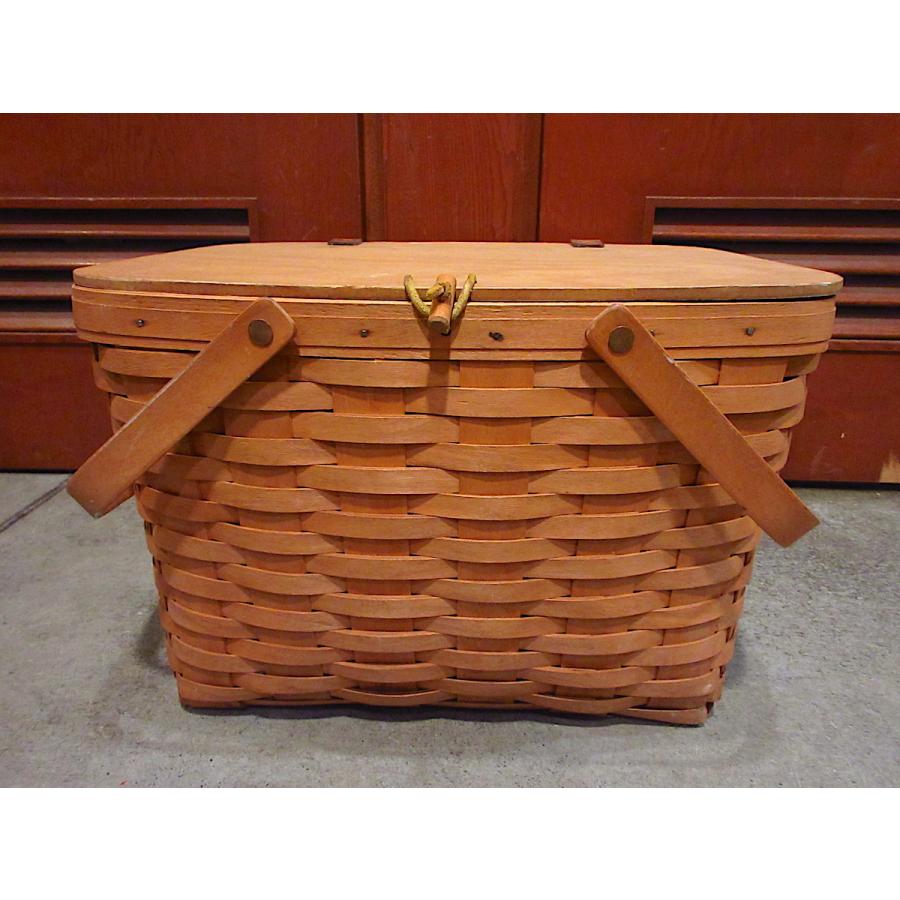 ビンテージ90's○LONGABERGER BASKETSピクニックバスケット○220511i8