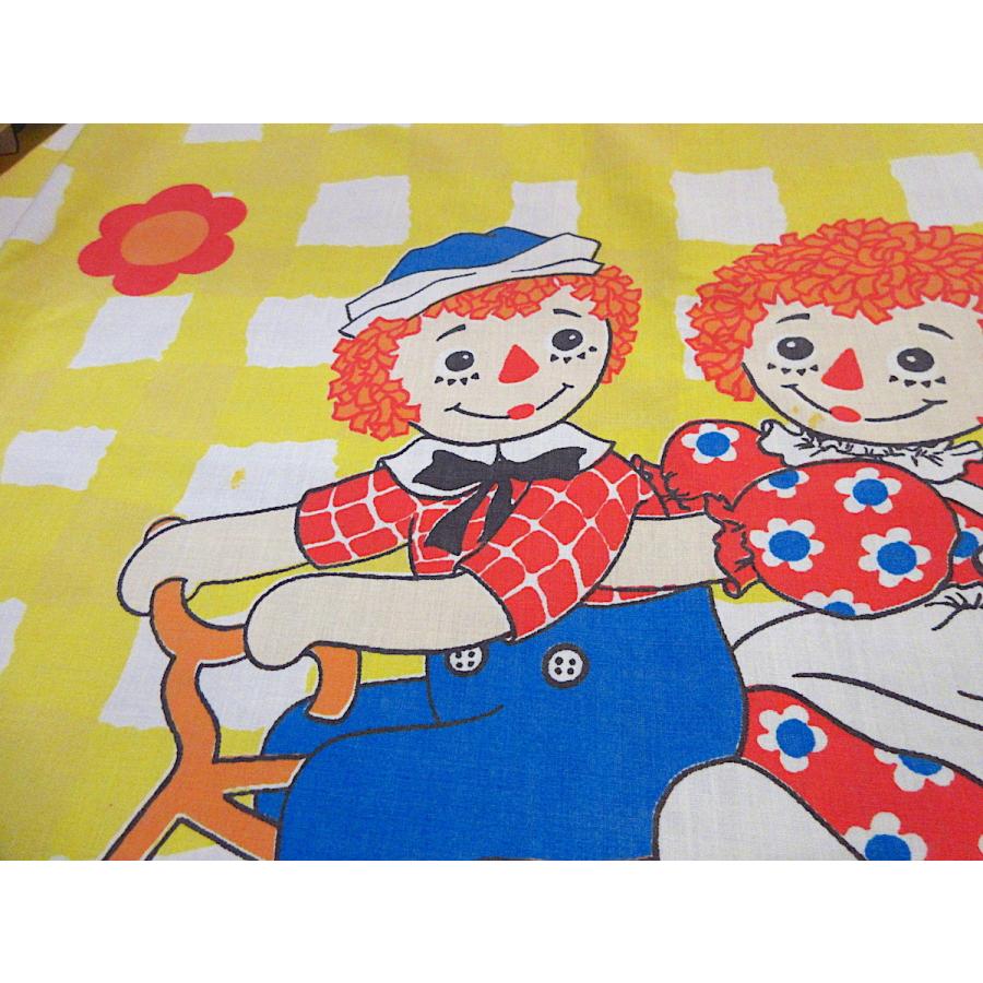 ビンテージ70's○ラガディアン&アンディベッドシーツsize 244cm×185cm