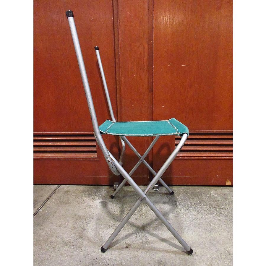 ビンテージ~70's○CAL-DAKアウトドアフォールディングチェア緑B