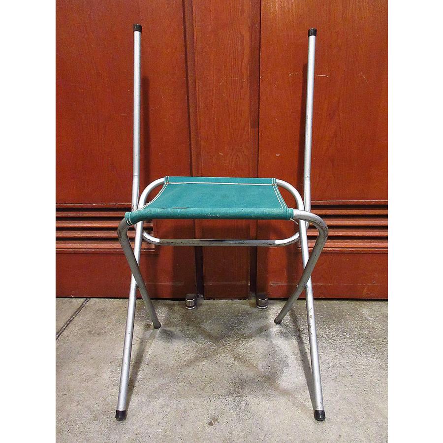 ビンテージ~70's○CAL-DAKアウトドアフォールディングチェア緑B