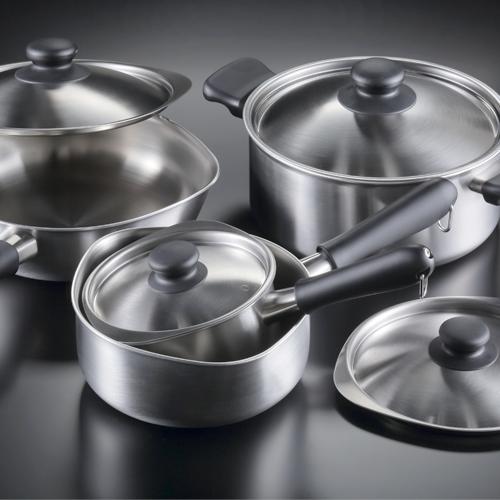 柳宗理 ステンレスアルミ3層鋼 IH片手鍋 18cm つや消し ふた付き 日本