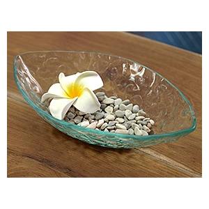 ガラスボウル(アーモンド型) バリガラス 花器 花瓶 ボウル バリ雑貨