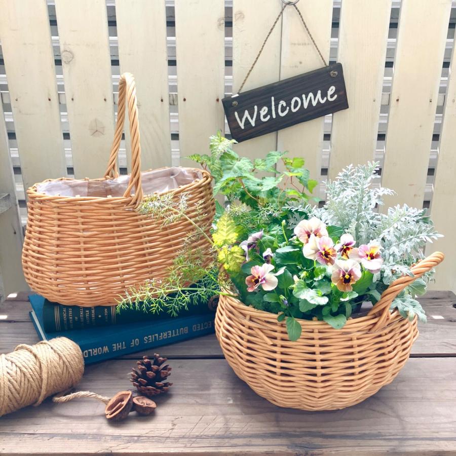 植木鉢 かご バスケット カゴ プランター 鉢カバー 花 寄せ植え 北欧