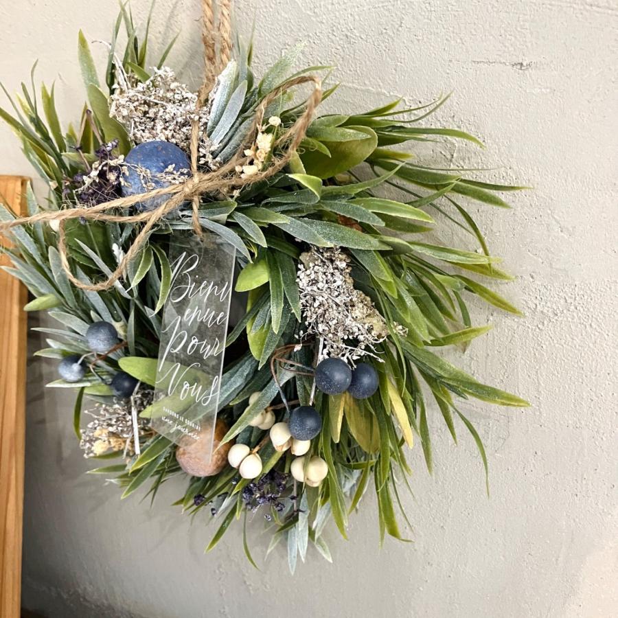 春 2025 リース オリーブ 玄関 飾り 壁掛け おしゃれ かわいい 北欧
