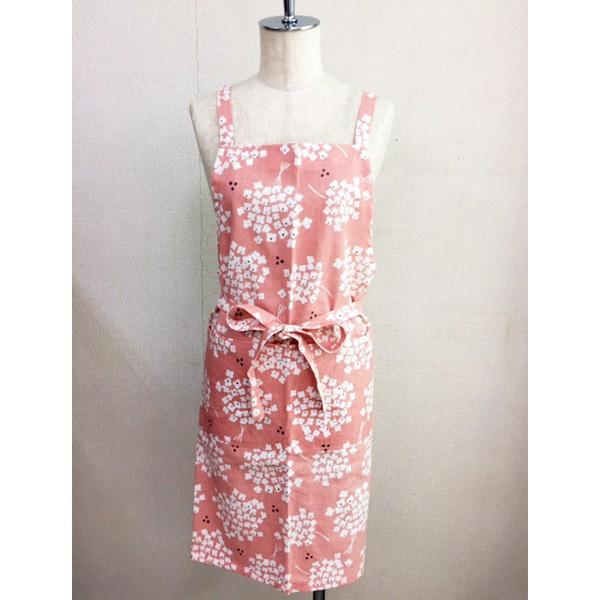 エプロン 花柄 フラワー お花 ピンク アトリエヌイ レディース