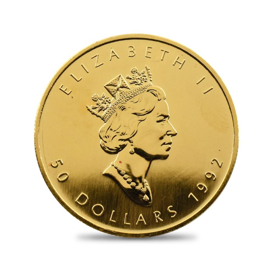 ☆即納追跡可☆ カナダ 1992 エリザベス2世 メイプルリーフ 1オンス 地