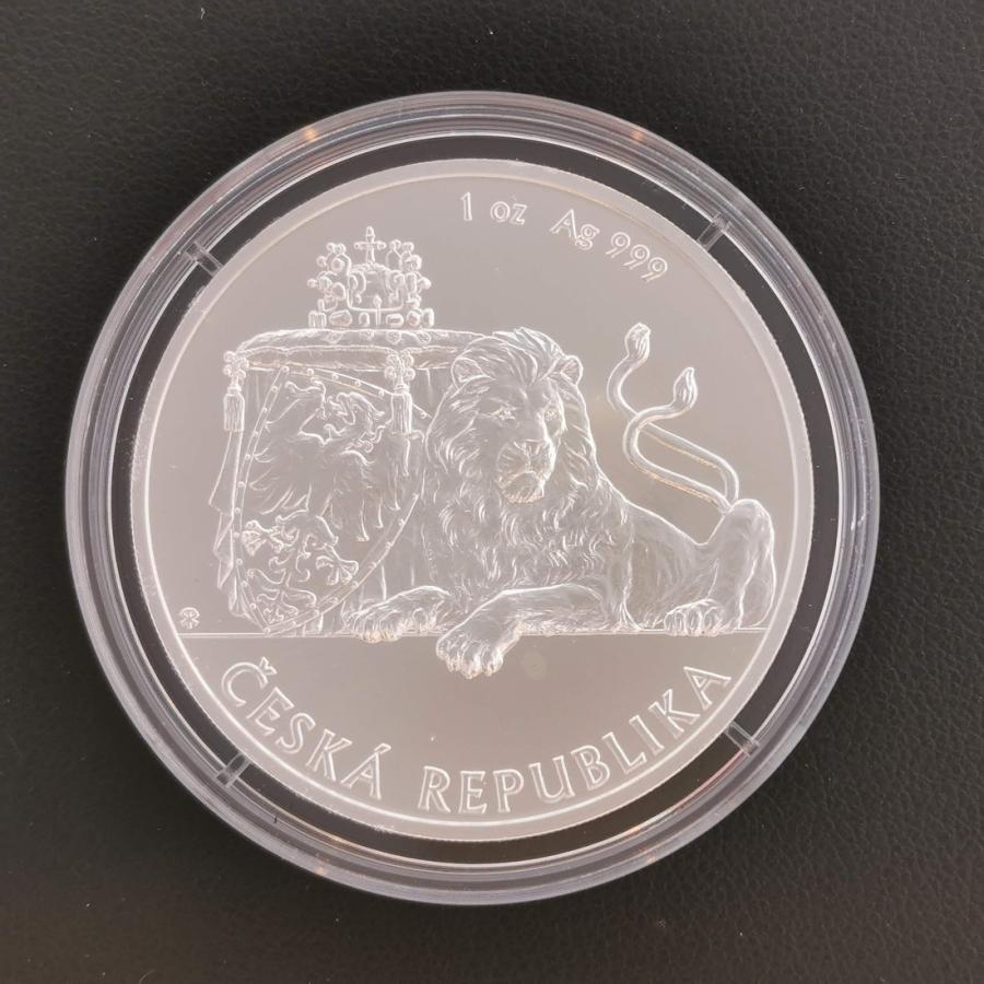 ニウエ 2ドル銀貨 2018年 二尾のライオン 1オンス 純銀製 31.1g チェコ