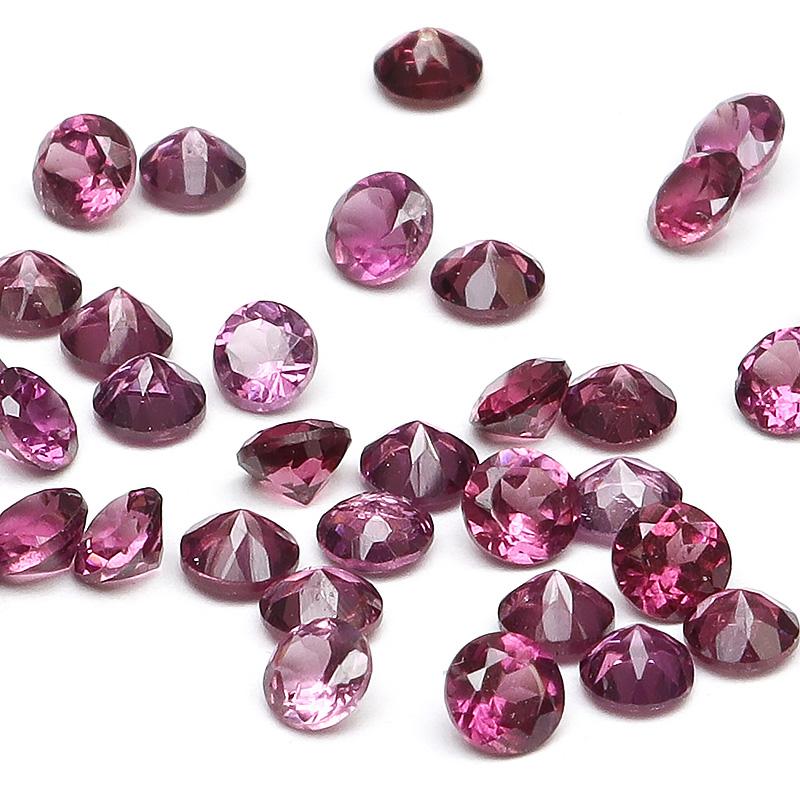 インド産 ロードライトガーネット コインファセットカット ルース 3mm