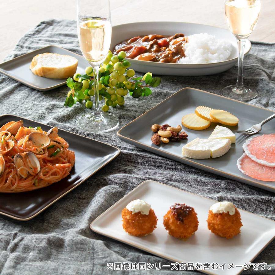 プレート 14cm スクエアプレート エッジライン 陶器 同色5枚セット