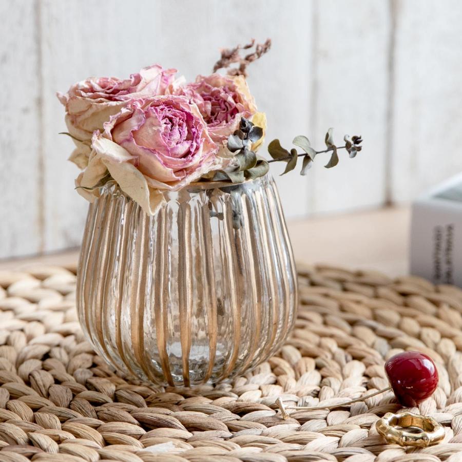 花瓶 ガラスベース 直径8.5×高さ8.5cm （ フラワーベース 花びん 花器