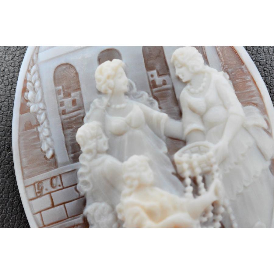 ◇ジーノ・オッタヴィアーノ◇シェルカメオ ルース 約50.44×38.19mm 約