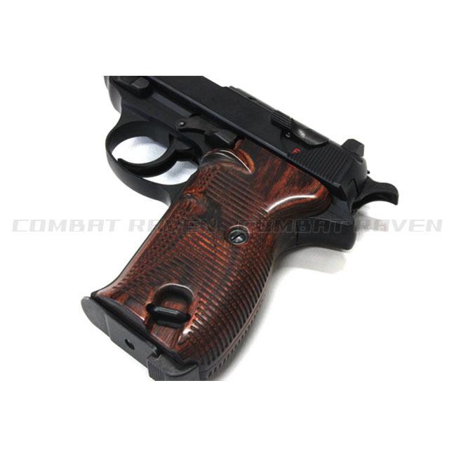 PANDORA ARMS】ウッドグリップ マルゼン製 ワルサーP38用ブラウン/純正