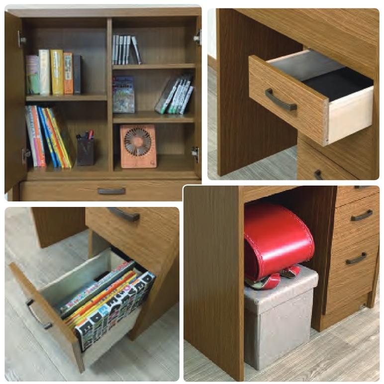 ライティングデスク 幅75cm 学習机 ハイタイプ スリム コンパクト 奥浅