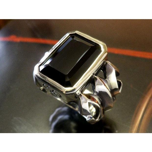 メンズ リング シルバー925 オニキス 指輪 ゴシック系 アクセサリー