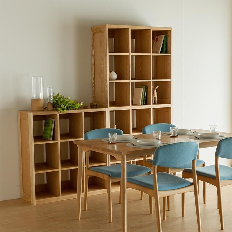 シェルフ 60 fine 2列1段 アッシュ ウォールナット 大川家具 オープン