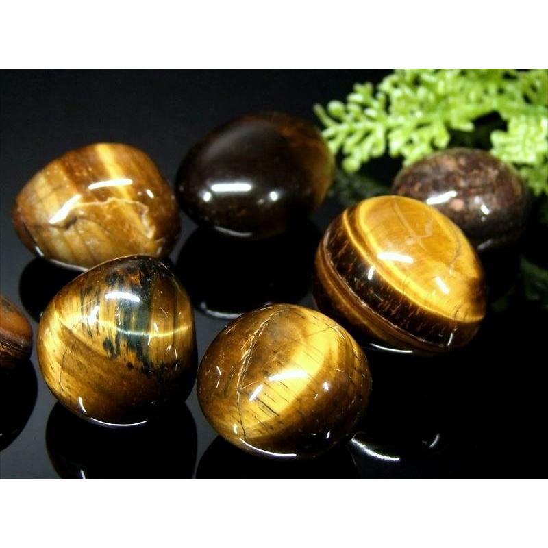 金運・仕事運の石 タイガーアイ 虎目石 タンブル 詰め合わせ 一袋100g