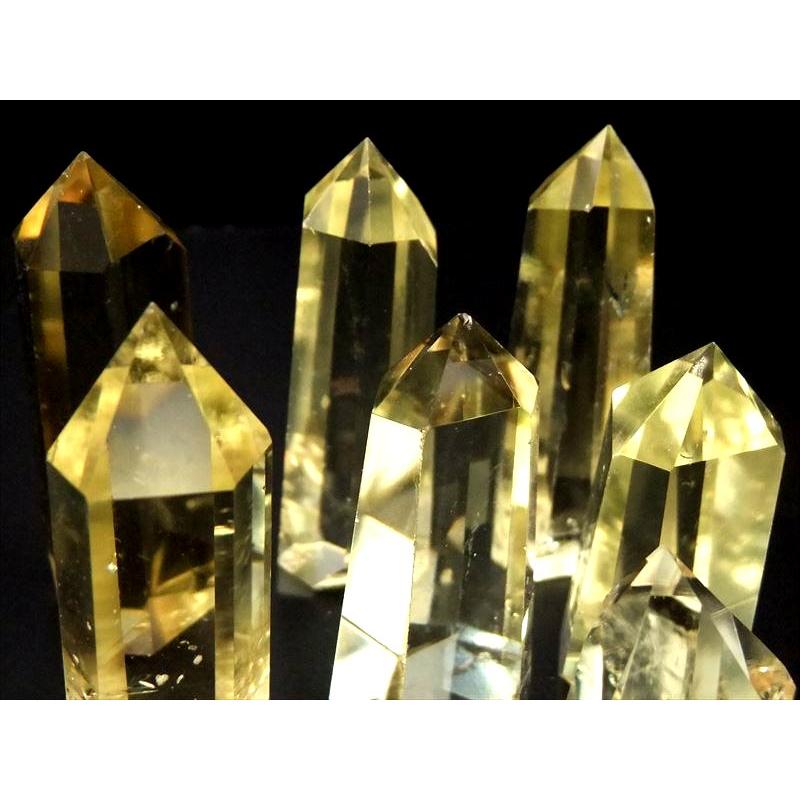 5A 超透明シトリン ポイント 重さ約20g-30g 六角柱 黄水晶 ブラジル産